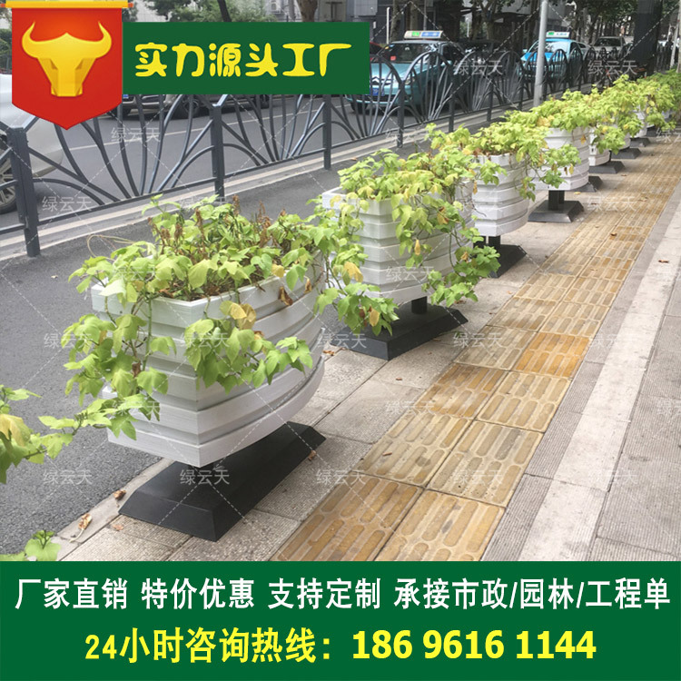 花园绿植造景室外花箱,商场景观户外花槽